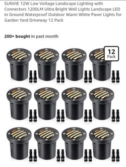 NEW 12 PACK SUNVIE 12W LOW VOLTAGE LANDSCAPE LIGHTING