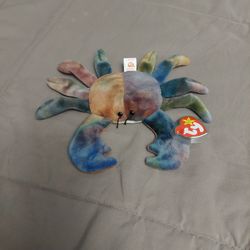 TY Beanie Baby CLAUDE The CRAB 9" Bean Bag Stuffed Toy 1996 