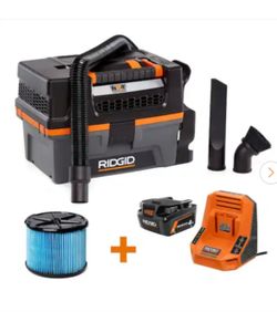 RIDGID NXT Cordless Wet/Dry Vac with Battery and Charger