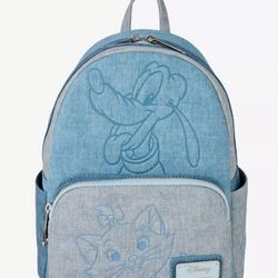 Loungefly Disney Dogs & Cats Denim Mini Backpack