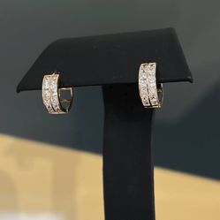 14k yellow gold diamond earrings