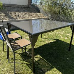 High Glass Table For 8