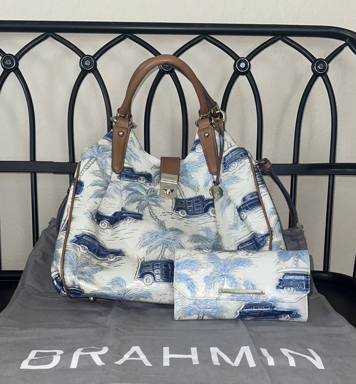Brahmin Sky Blue Copa Cabana Purse & Wallet