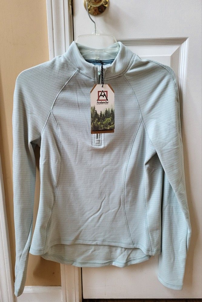 Avalanche Women's Long Sleeve Quarter Zip Pullover Size S New
