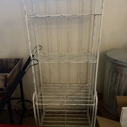 Vintage White Métal Shelf