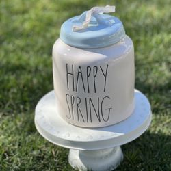 Rae Dunn HAPPY SPRING Canister