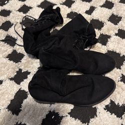 Black Suede Boots 