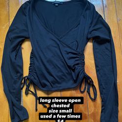 long sleeve open chested