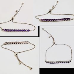 Amethyst and silver new bracelet 