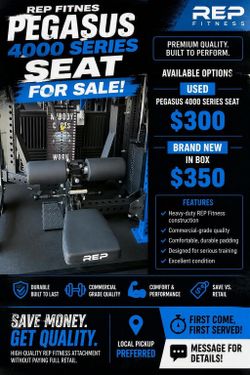 🔥 Rep Fitness Pegasus 4000 Series Seat for Sale 🔥