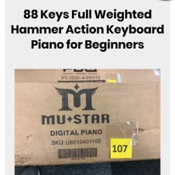 MU Star Digital Piano Weighted Hammer Action Keyboard