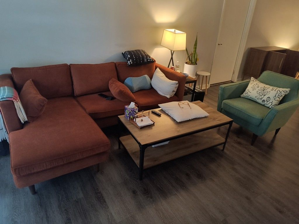 Living Room Set With FREE Electric Fireplace
