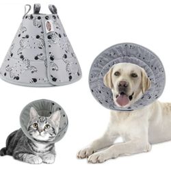 New Soft Comfy Cone Dog Cat Adjustable Collar Size: M 8.5” Depth