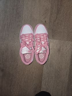 Pink and white dunks