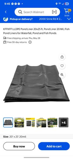 EPond Liner 20x25 ft, PondLiner 20 Mil, Fish Pond Liners for Waterfall. Pond and FishPonds