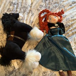 Disney Brave Merida 20” and Angus Horse 15