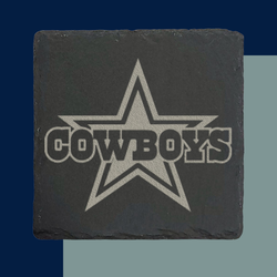 Dallas Cowboys 4pc Set Stone Coasters Laser Engraved
