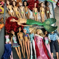 Bundle Of Barbies & A Big Little Mermaids 🧜‍♀️ 16 Piece All Together 
