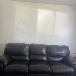 Couch With Power Recliner Brown 