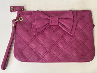 Betsey Johnson Leather Bow Wristlet