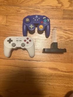 Nintendo Switch Controller Bundle – Power A GameCube Style + 8BitDo Pro 2 + Joycon Charger