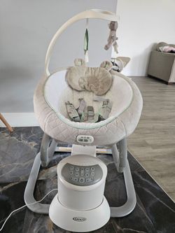 Graco Soothe My Way with Removable Rocker, Madden - Versatile Baby Swing & Portable Rocker