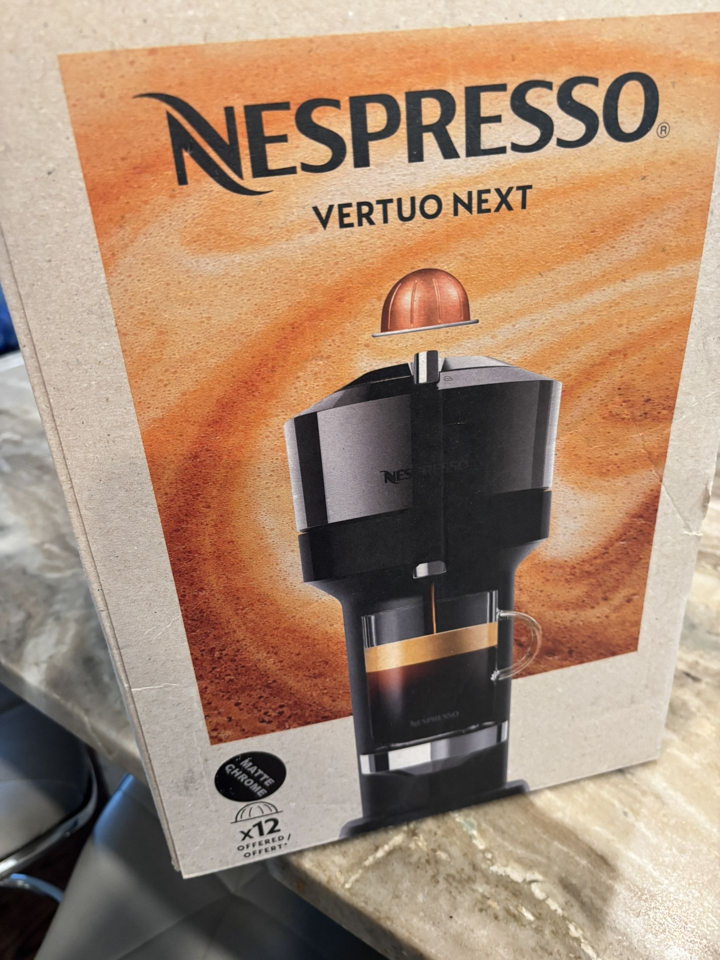 Nespresso Vertuo Next Machine In Matte Chrome