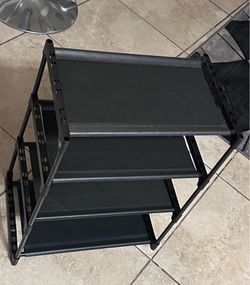 4-Tier Small Black Shelf Storage
