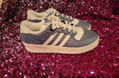 Adidas Originals Men's Rivalry Low Snake Jaquard Pack Crew Blue Grey &  Off White Size 10 1/2  $30