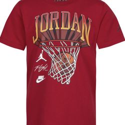 JORDAN LITTLE BOY'S HOOP GRAPHIC JUMPMAN T-SHIRT'S  SIZE 