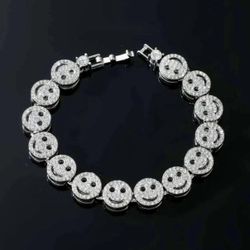 Silver Smiley Bracelet 