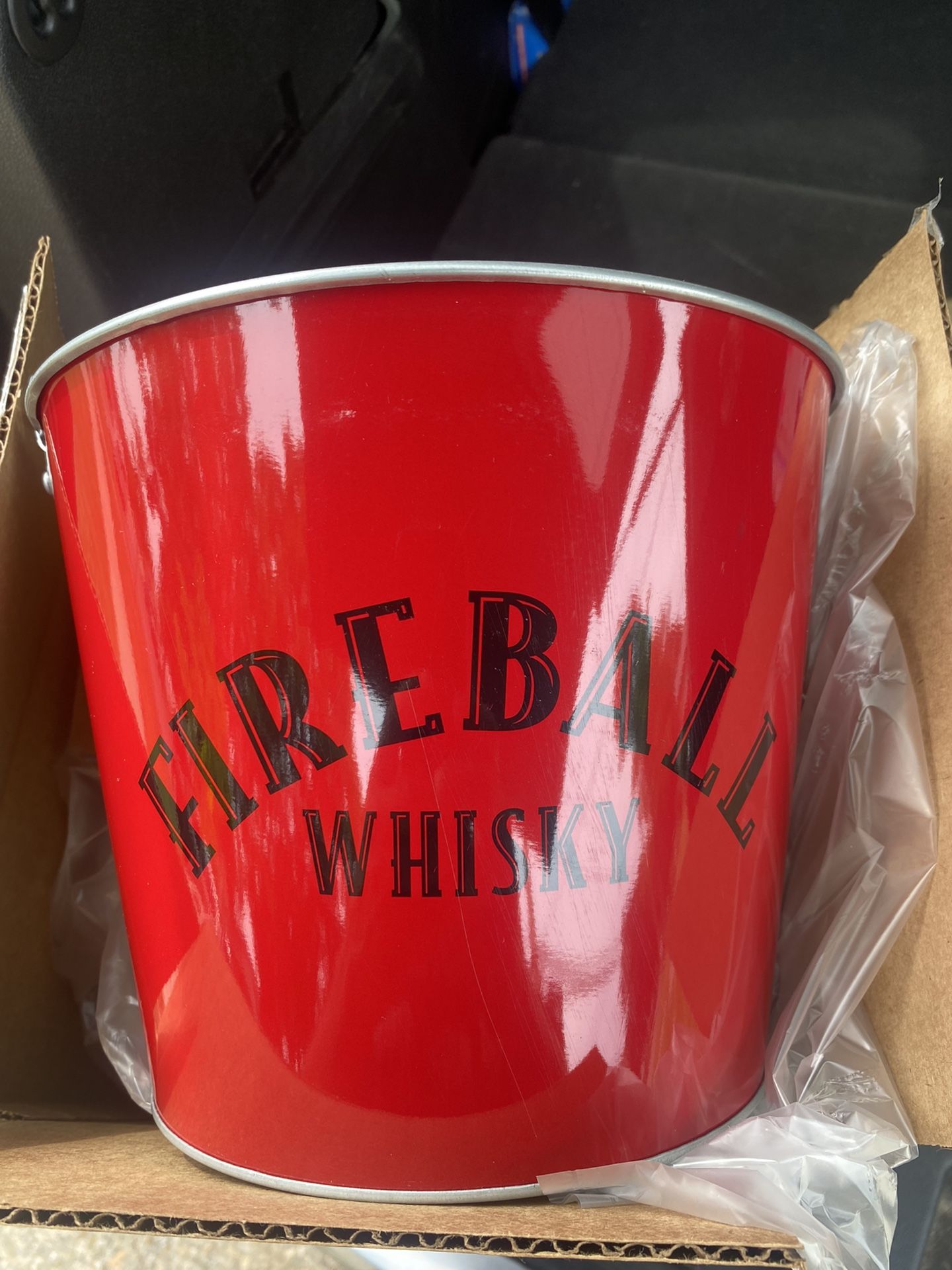 5 New fireball Whiskey Ice buckets Metal