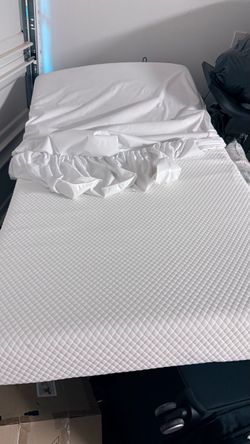 2 -White Quilted twin  Mattress with Fitted protector Sheet
