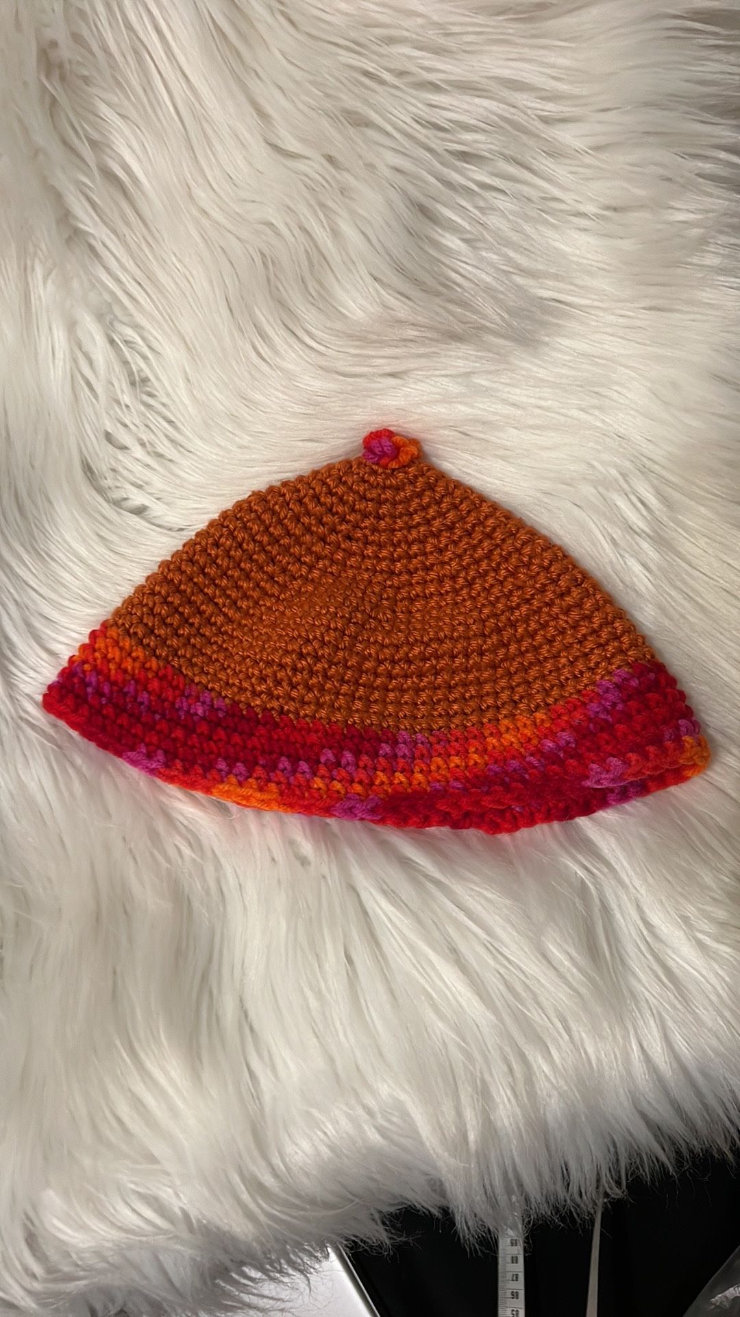 $1 🙂 Hand made knit beanie hat | Orange, Pink, Red colors | Adult Size