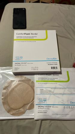 DermaRite ComfortFoam Border Sacral silicone foam wound dressings