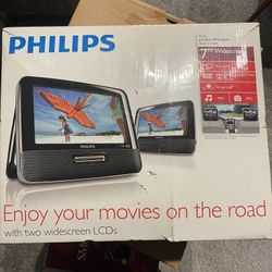 Dual Philips Travel DVD Players 