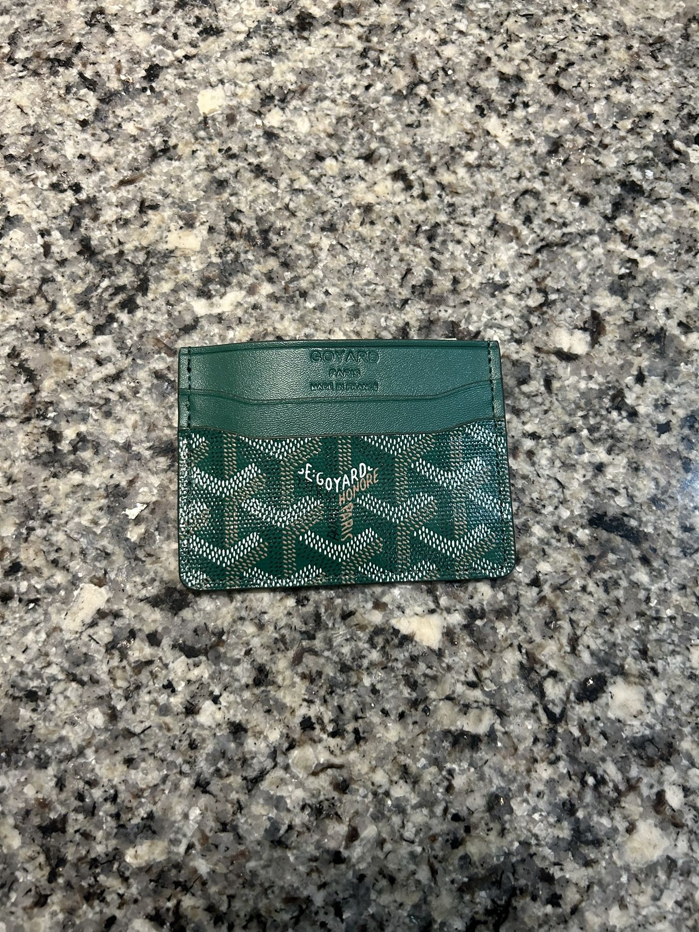 Green Canvas Print Goyard Wallet Cardholder