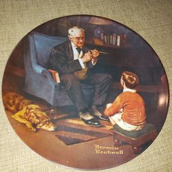 Vintage NORMAN ROCKWELL Plate "The Tycoon" KNOWLES Fine China 1982