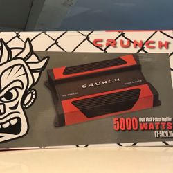 Crunch 5,000 Watts Monoblock Bass Amplifier Comes with Bass Knob Brand New 