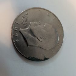 1971  Eisenhower Dollar.    Double Die