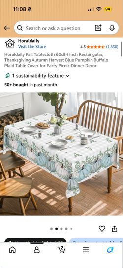 Fall Table Cloth (60X84 Rectangular)