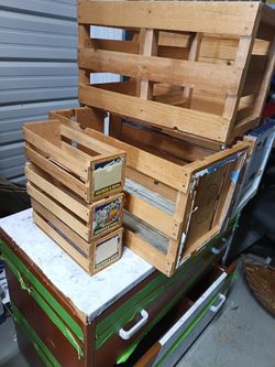 Wooden Crates Lot – Records & Tapes Storage