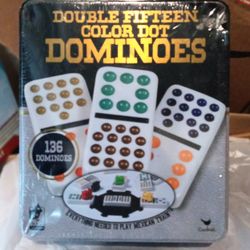 Double Fifteen Color Dot Dominoes