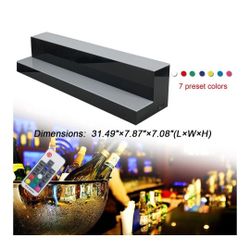 31" 2 Step - LED Lighted Back Bar Liquor Bottle Shelf Glowing Display Stand