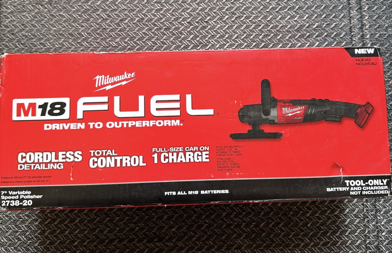 M18 FUEL 18V Lithium-lon Brushless Cordless 7 in. Variable Speed Polisher (Tool-Only)