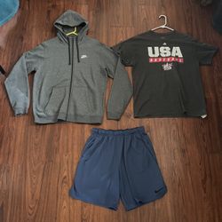 Men’s Nike Hoodie and Shorts size L 