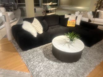 Modern Home Furniture Black Modern Sectional Sofa
