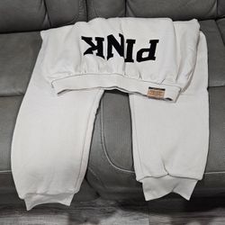 NWT Victorias Secret Pink Reversible Sherpa Jogger Lined Lounge Pants