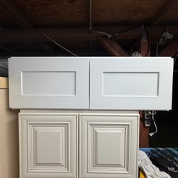 White Shaker Double Door Wall Cabinet