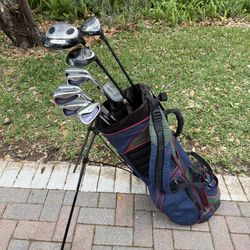 Mens snake eyes golf club set. Complete set with ping golf bag